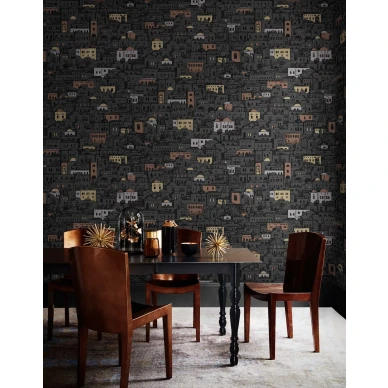 Cole & Son Mediterranea tapet Charcoal kuva