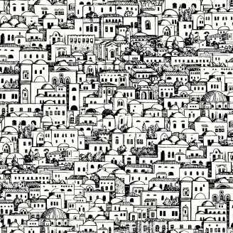 Cole & Son Mediterranea tapet White and Black image