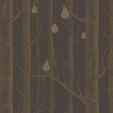 Cole & Son Woods & Pears trädtapet charcoal-bronze kuva