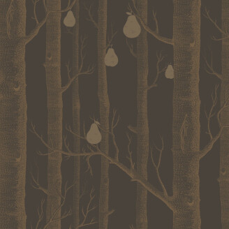 Cole & Son Woods & Pears trädtapet charcoal-bronze image