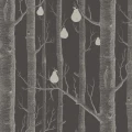 Cole & Son Woods & Pears trädtapet charcoal/white/silver