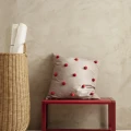 Dot Tufted Cushion beige punainen tyyny lastenhuoneeseen Ferm Livingilta