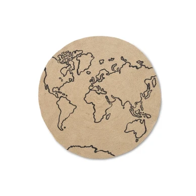 Ferm Living World Jute Carpet matta - 2 storlekar small kuva