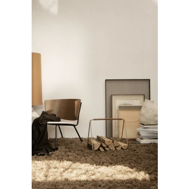 Ferm Living Port Wood Basket vedkorg Brass kuva