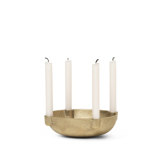 Ferm Living Bowl Candle Holder ljusstake Brass Small image