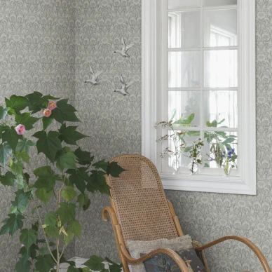 Emil vihrea kukkatapetti olohuoneeseen Sandbergilta image
