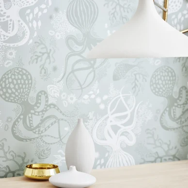 Aquatic vihrea merielamatapetti tyohuoneeseen Littlephantilta image