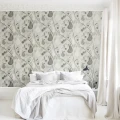 Fruit Garden harmaa hedelmatapetti makuuhuoneeseen