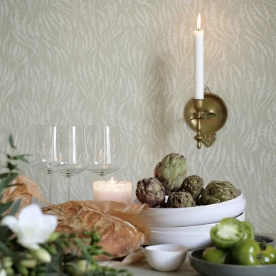 Keittion tapetti Meadow 1570 vihrealla ruohokuviolla Littlephantilta image