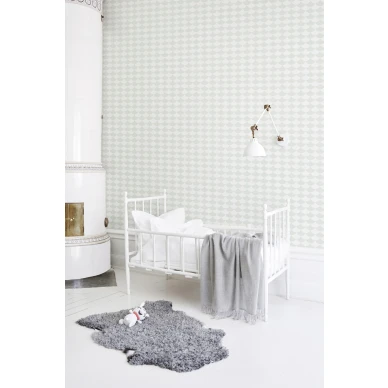 Waves graafinen vaaleanvihrea tapetti lastenhuoneeseen Littlephantilta 1465 image
