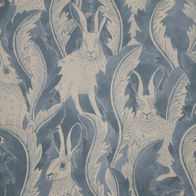 Hares in Hiding sininen janistapetti Langelid von Bromssenilta 03 54 image
