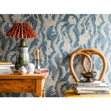 Tyohuoneen tapetti Hares in Hiding Langelid von Bromssenilta 03 54 image