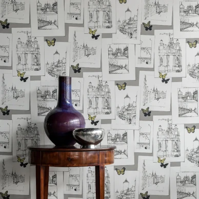 The Butterfly Effect vihrea perhostapetti Langelid von Bromssenilta Dusty Lemon image