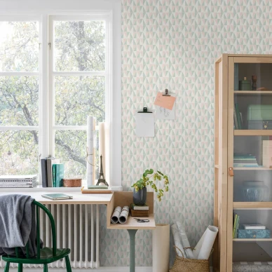 38634 monivarinen geometrinen tapetti tyohuoneeseen Borastapeterilta kuva