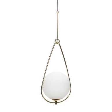 Glass Lamp moderni valkoinen messinkinen kattovalaisin Hubschilta image