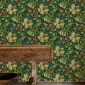 golden lily morris and co indigo wallpaper dmi1g3101 image02