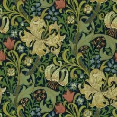 golden lily morris and co indigo wallpaper wm8556 1 image01 image