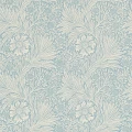 Marigold sininen kukkatapetti Morris Wedgwood