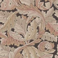 Acanthus ruskea lehtitapetti Morris Terracotta