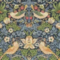 Strawberry Thief sininen lintutapetti Morris Indigo Mineral