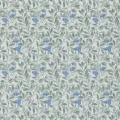 Arbutus sininen hopea lehtitapetti Morris Silver Cobalt
