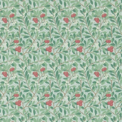 Arbutus vihrea lehtitapetti Morris Thyme Coral image