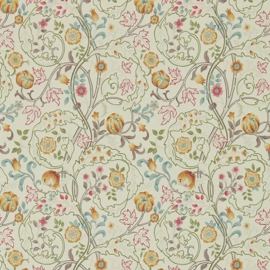 Mary Isobel oranssi monivarinen kukkatapetti Morris Russet Taupe kuva