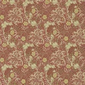 Morris Seaweed punainen kultainen kukkatapetti Morris Red Gold