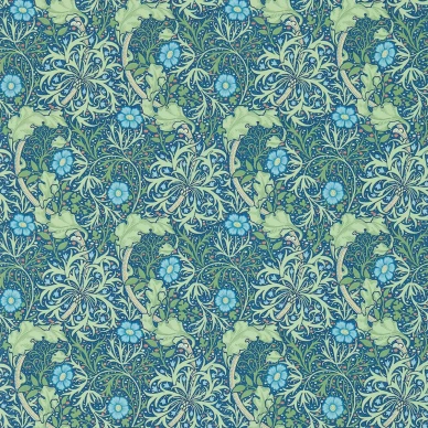 Morris Seaweed sininen kukkatapetti Morris Cobalt Thyme kuva