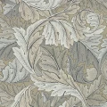 Acanthus harmaa ruskea lehtitapetti Morris Manilla Stone