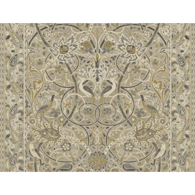 Bullerswood harmaa ruskea lintutapetti Morris kuva