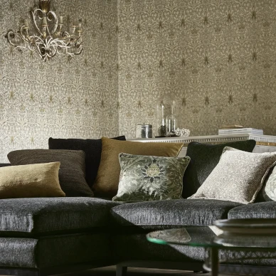 Snakeshead harmaa beige kuviotapetti Morrikselta image