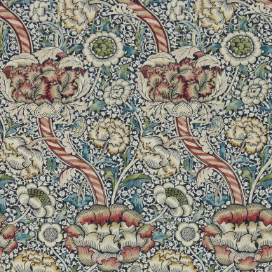 Wandle sininen kukkatapetti Morris Indigo Madder image