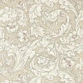 Pure Bachelors Button beige kukkatapetti Morris Linen Charcoal