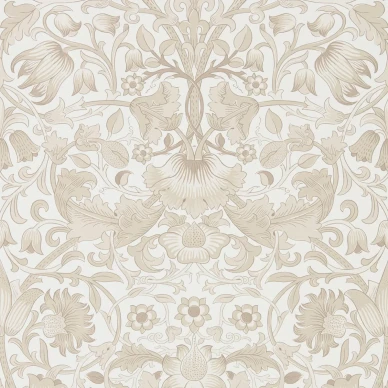 Pure Lodden beige kukkatapetti Morris Ivory Linen image