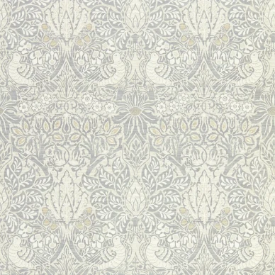 Pure Dove and Rose harmaa lintutapetti Morris Cloud Grey image