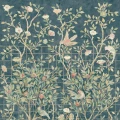 Melsetter sininen puu ja lintutapetti Morris Indigo Rose
