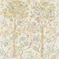Melsetter vaalea monivarinen lintu ja puutapetti Morris Ivory Sage