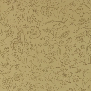 Middlemore kultainen metsatapetti Morris Antique Gold kuva