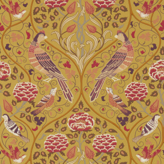 Seasons by May keltainen lintutapetti Morris Saffron kuva