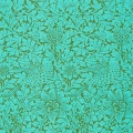 Bird and Anemone vihrea kukkatapetti Morris Olive Turquoise