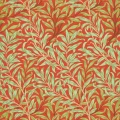 Willow Bough punainen lehtitapetti Morris Tomato Olive