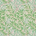 Willow Bough vihrea lehtitapetti Morris Pink Leaf Green