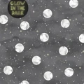 Glow in the Dark harmaa hopea avaruustapetti hohtaa pimeassa Eijffingerilta 399033