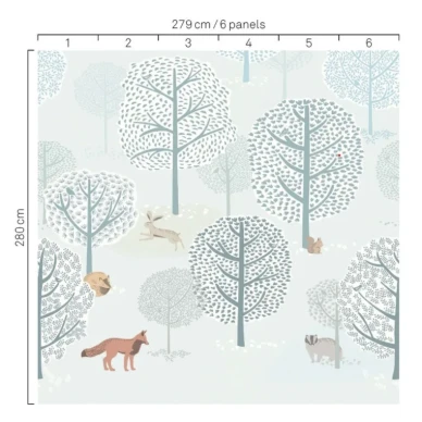 Hide and Seek sininen elaintapetti yksi rulla sisaltaa 6 vuotaa Eijffingerilta 399116 image