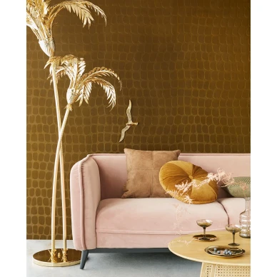 Crocodile keltaruskea nahkatapetti Eijffinger 300560 image