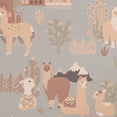 Lama Village sininen elaintapetti Majvillanilta 143 02 kuva