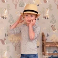 Deep Forest beige lastentapetti Majvillan 145 03