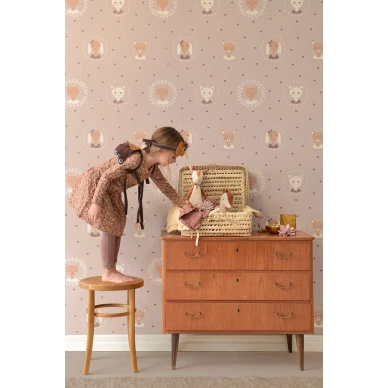 Hearts liila sydantapetti lastenhuoneeseen Majvillan 148 02 kuva