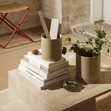 Sekki Pot beige kukkaruukku Ferm Living v2 image
